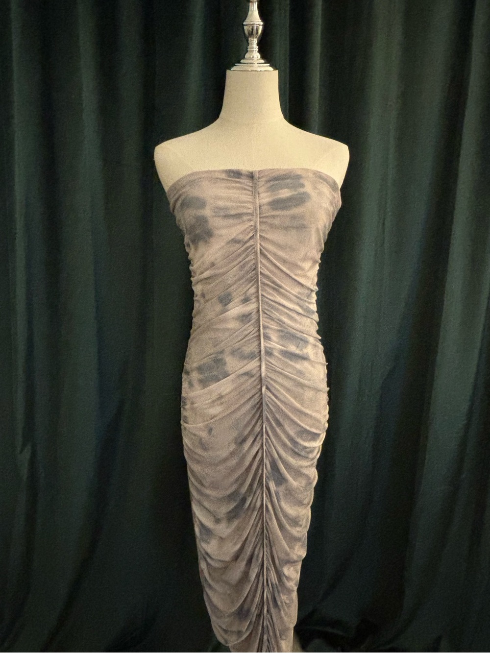 Zara Strapless Ruched Midi Dress